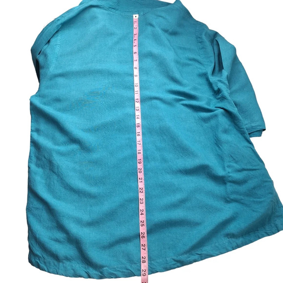 Soft Surroundings 1X Camellia Linen‎ Blend 3/4 Sleeve Pullover Tunic Top - Picture 9 of 10